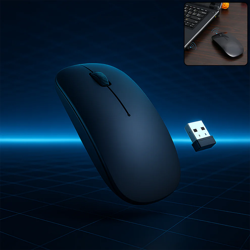 Wireless Mouse – Slim & Portable for Laptops